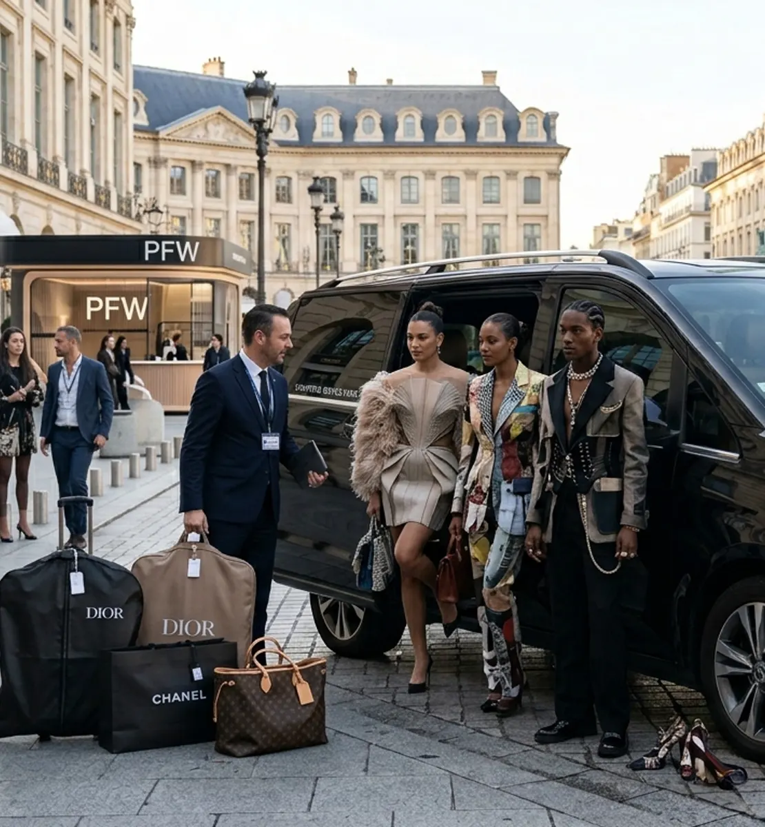 chauffeur fashion week Paris